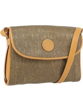 GUCCI Shoulder Bag Leather Beige Gold 001 14 0712
